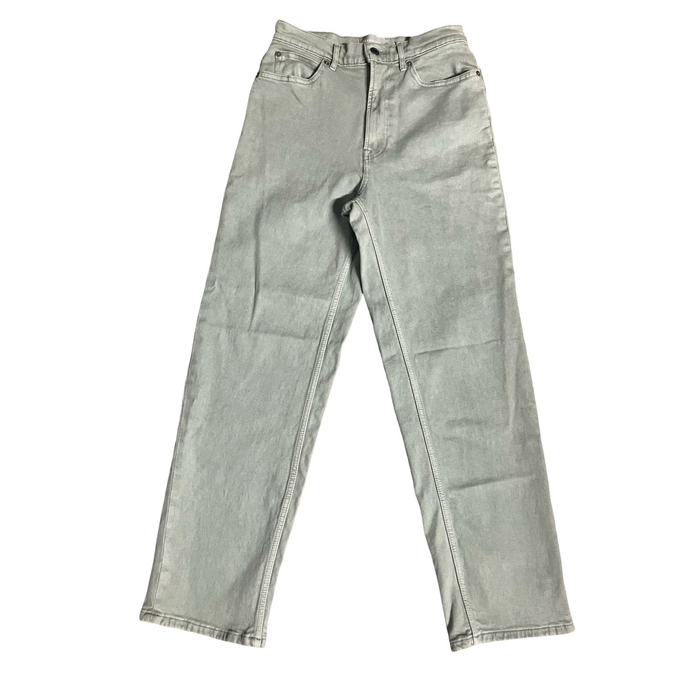 Everlane The Way-High Jean Sage Green Organic Cotton Straight Leg Womens 27 Tall - Picture 2 of 10
